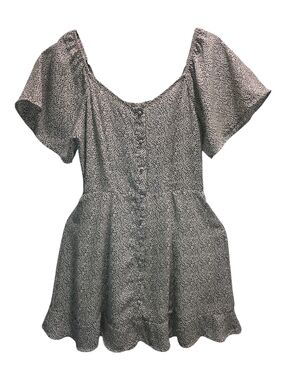 Sienna Sky Black & White Flutter Sleeve Dress Size M | Casual Chic Summer Dress